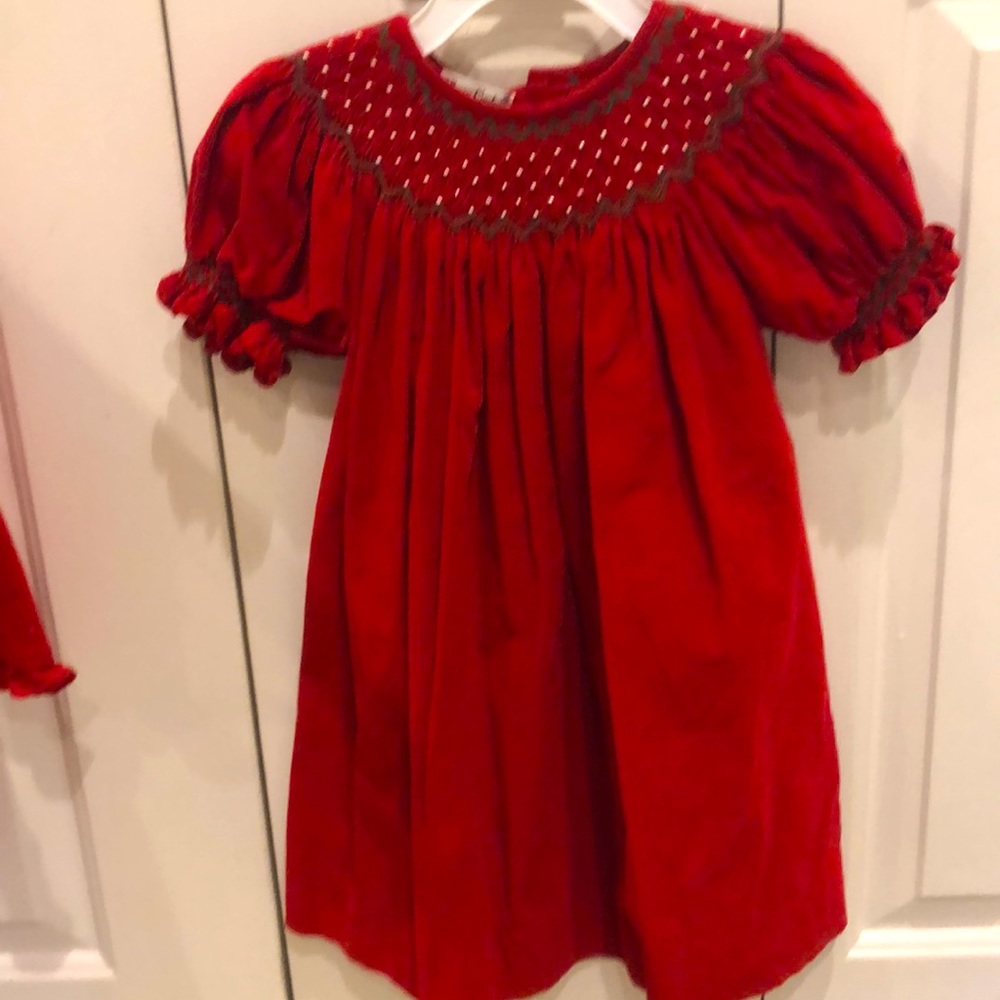 24 month beautiful red corduroy dress